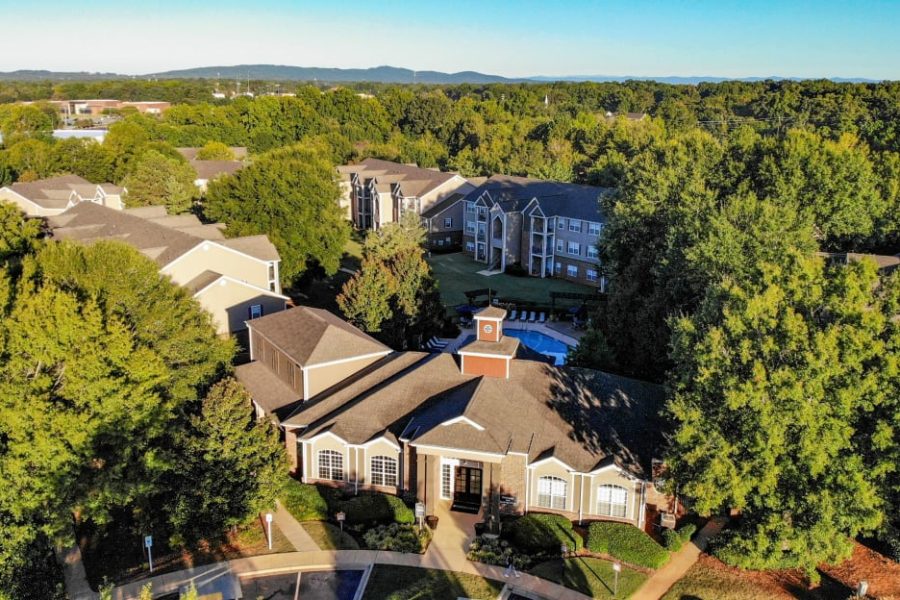 polos at hudson corners aerial view 3